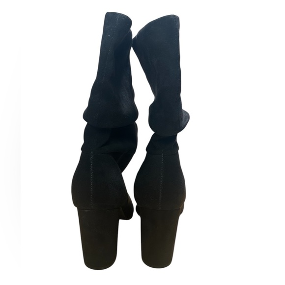 New Black Suede Nine West Slouch Boots Size 5.5 - Picture 4 of 5